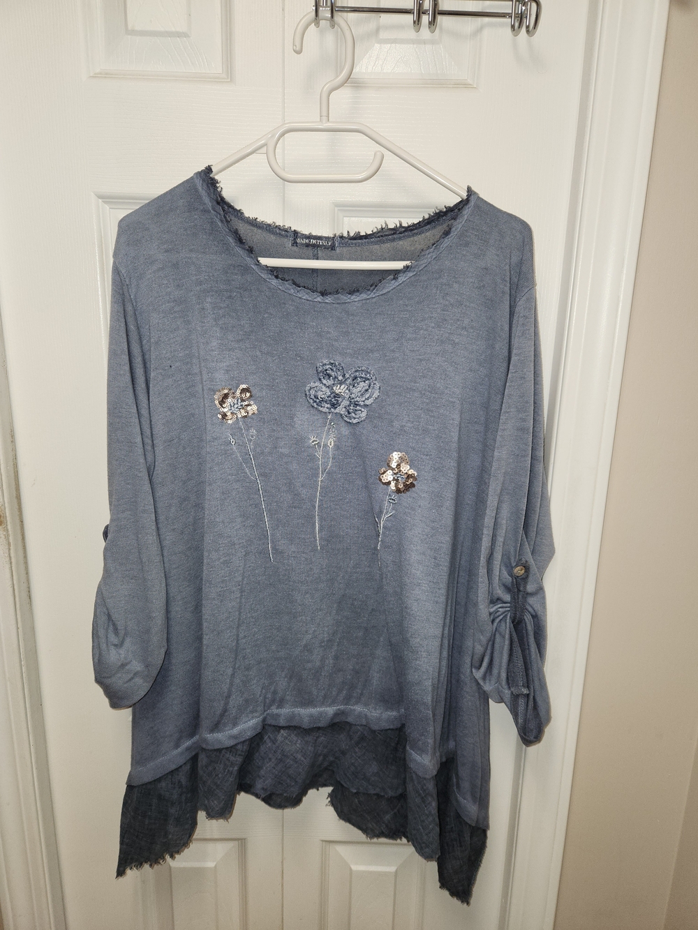 🍉M Made In Italy Floral Tunic - Picture 2 of 7